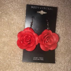 Body central rose earrings